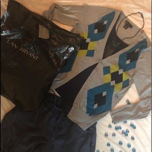 Colorful argyle Lane Bryant cardigan lightweight